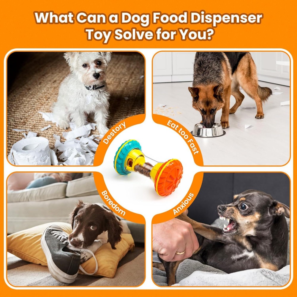 Quiet Rolling Treat Dispensing - огляд і ціна Rubber Treat Dispensing Dog Toy