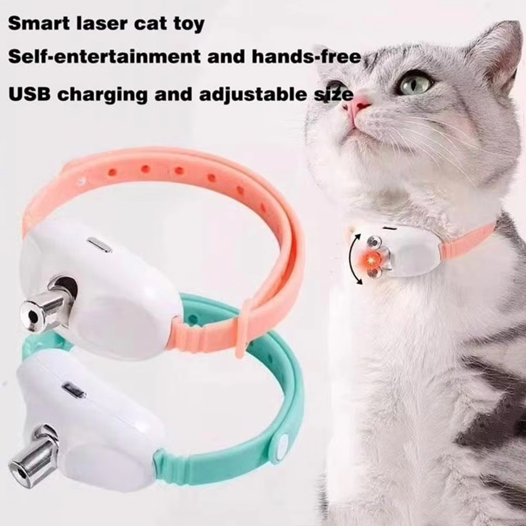 Smart LED Laser Cat Collar Toy - огляд і ціна Laser Pointer Cat Toy Automatic