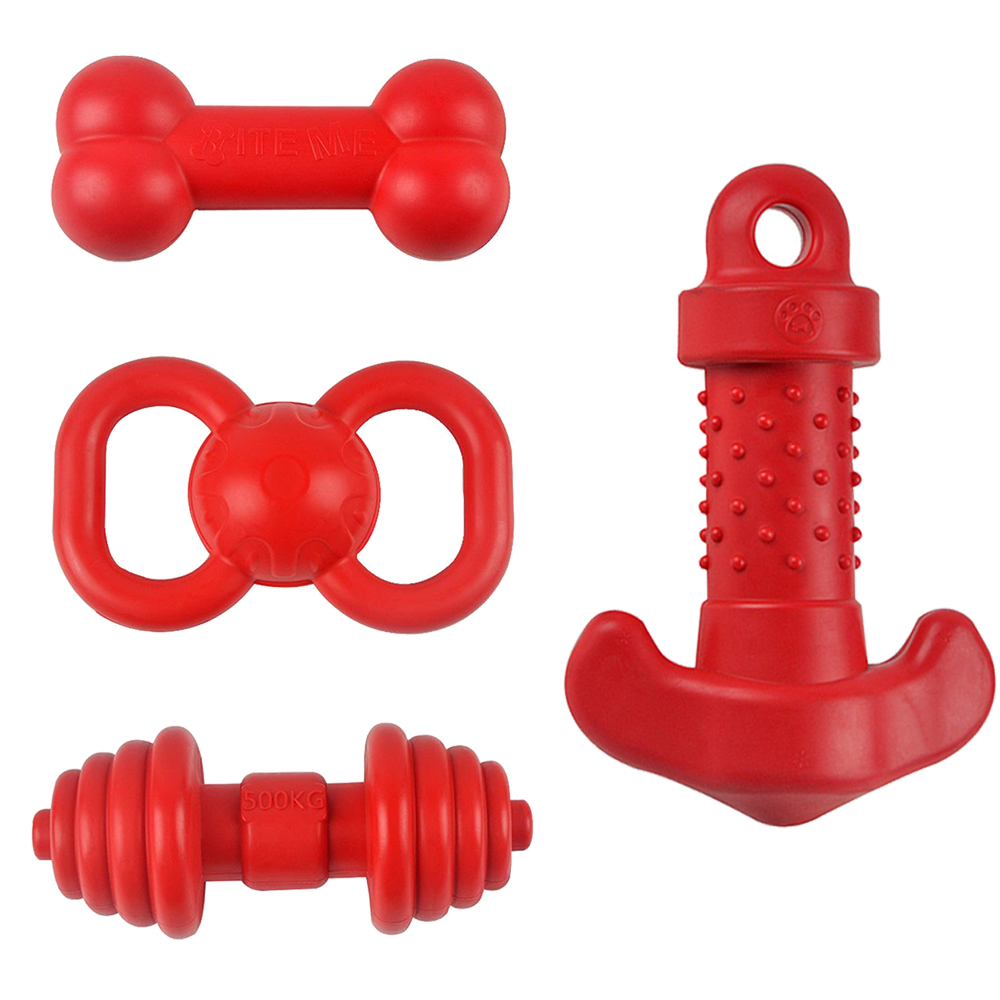 Red TPR Bone Dog Chew Toy Inde - огляд і ціна Teeth Cleaning Dog Chew Bone