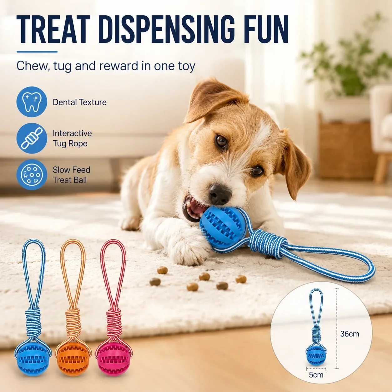 Leaky Rubber Dog Ball Toy, Int - огляд і ціна Rubber Treat Dispensing Dog Toy