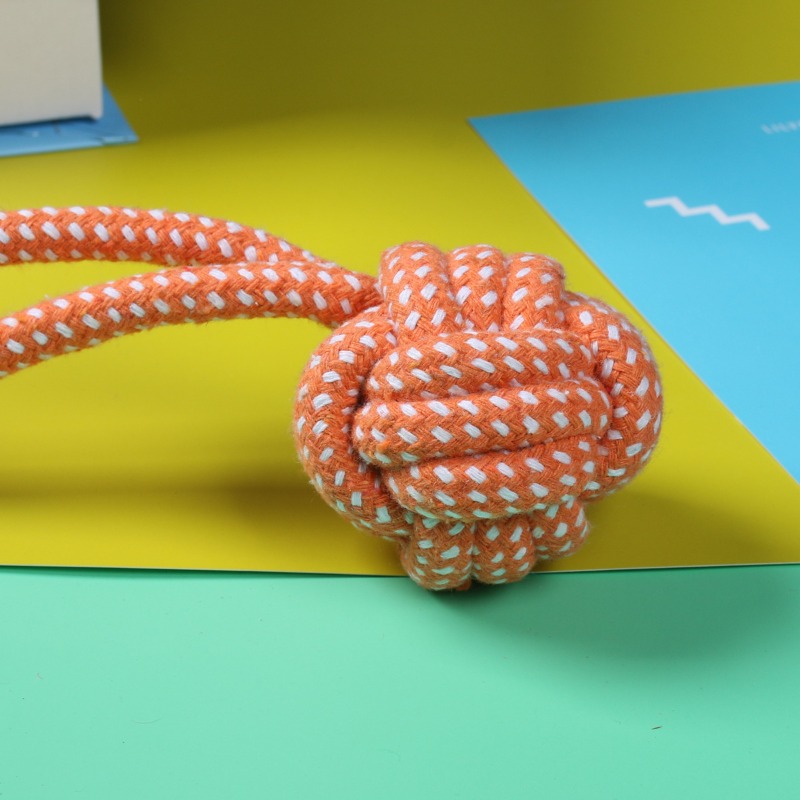1PCS Knot Chew with Tennis Bal - огляд і ціна Dog Rope Toy Aggressive Chewers