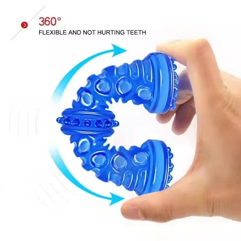 Squeaky Rubber Dog Chew Toy Bi - огляд і ціна Teeth Cleaning Dog Chew Bone