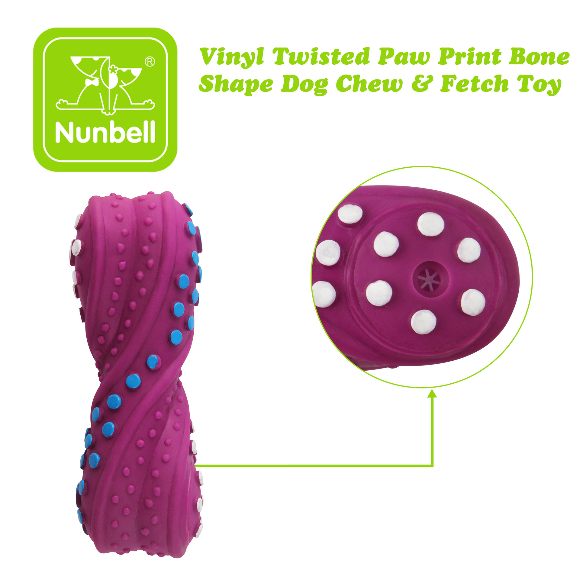 Pet Squeaky Dog Toy Flat Bone  - огляд і ціна Teeth Cleaning Dog Chew Bone