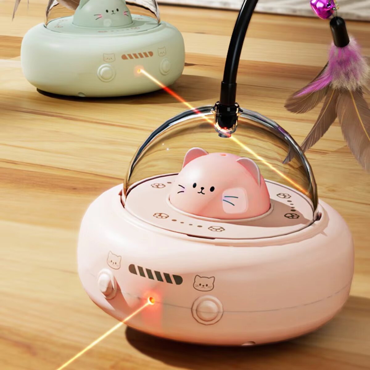 3-in-1 Automatic Cat Teaser Ro - огляд і ціна Laser Pointer Cat Toy Automatic