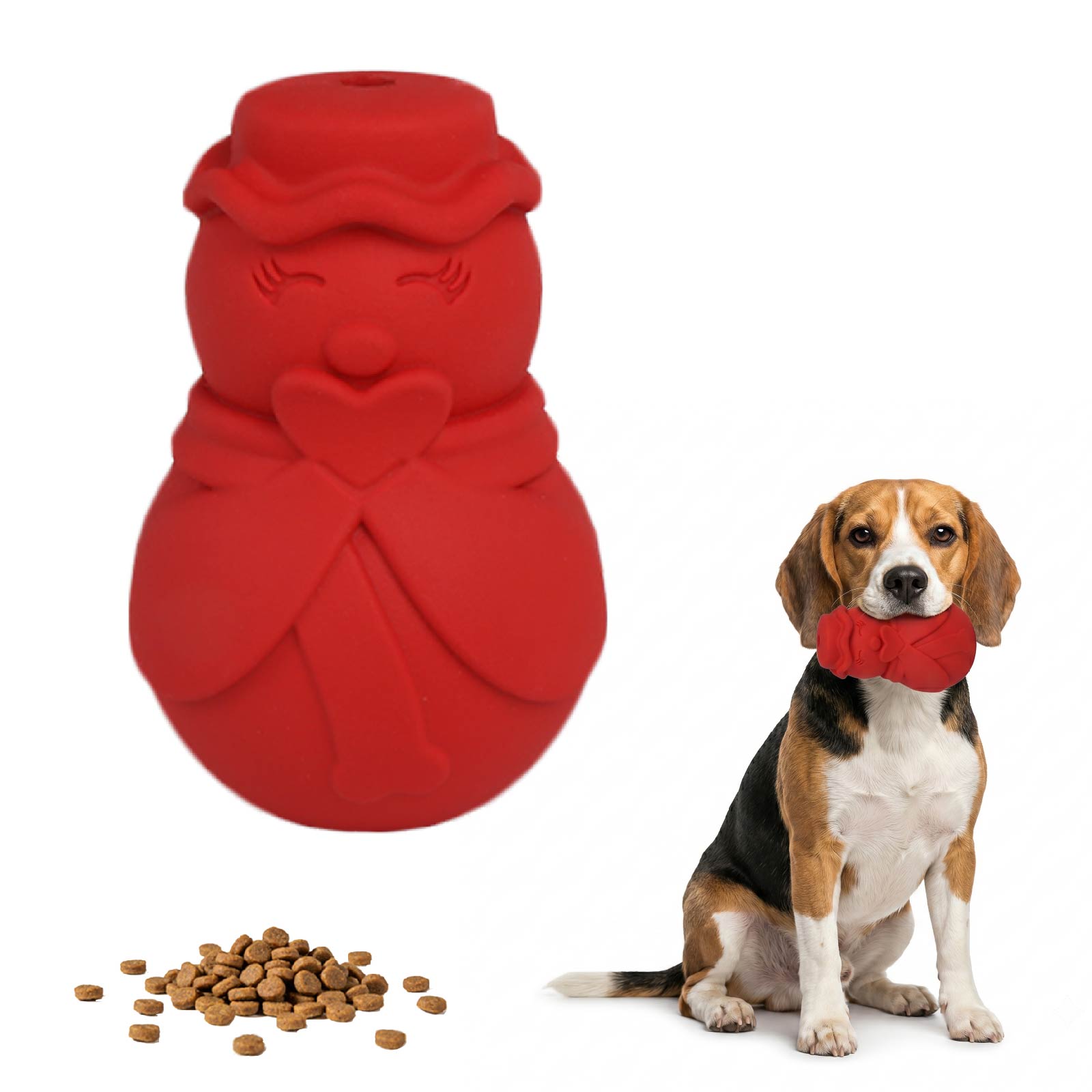 ：Snowman Dog Puzzle Toy, Treat - огляд і ціна Rubber Treat Dispensing Dog Toy
