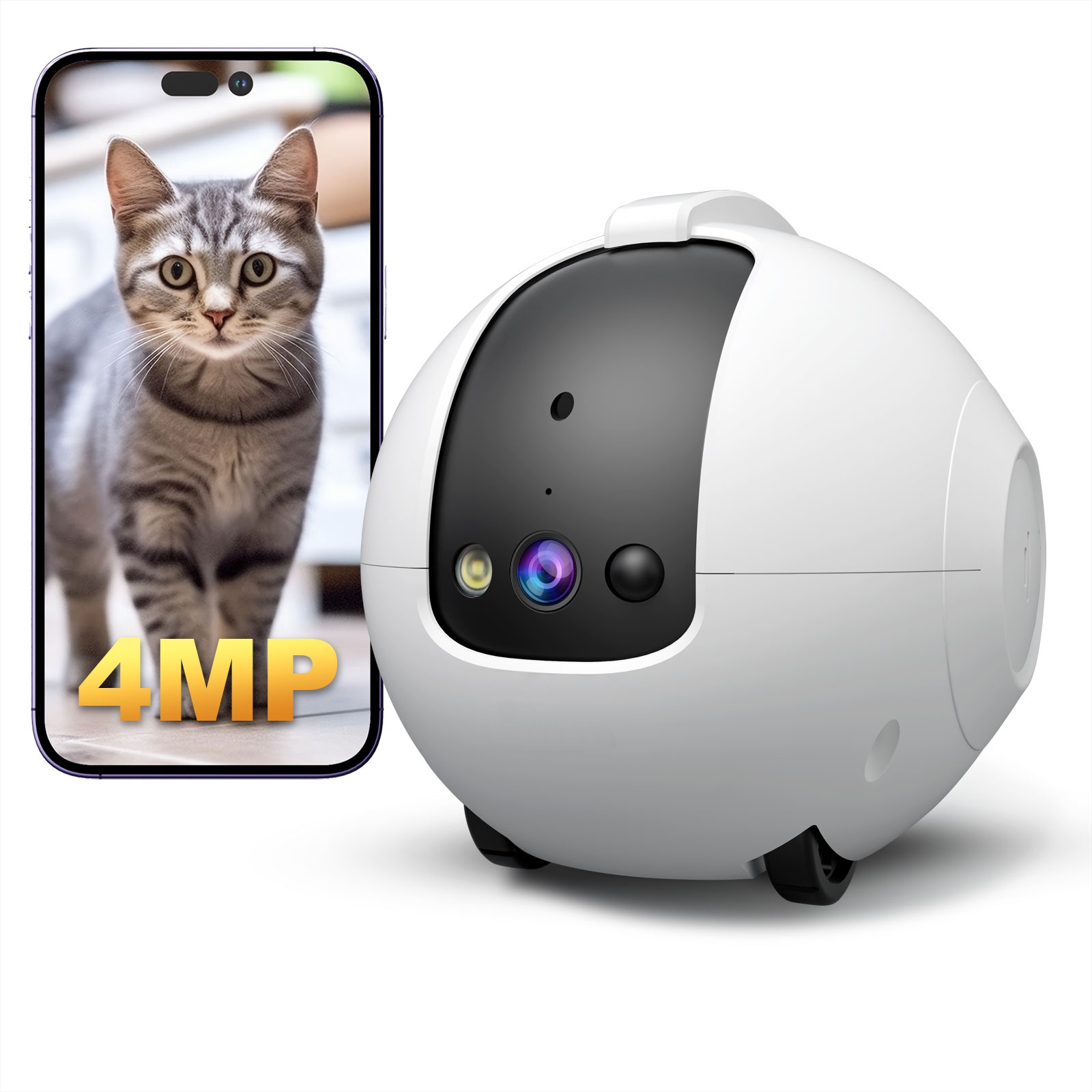 Pet Camera Robot 4MP Pet Compa - огляд і ціна Cat Toys