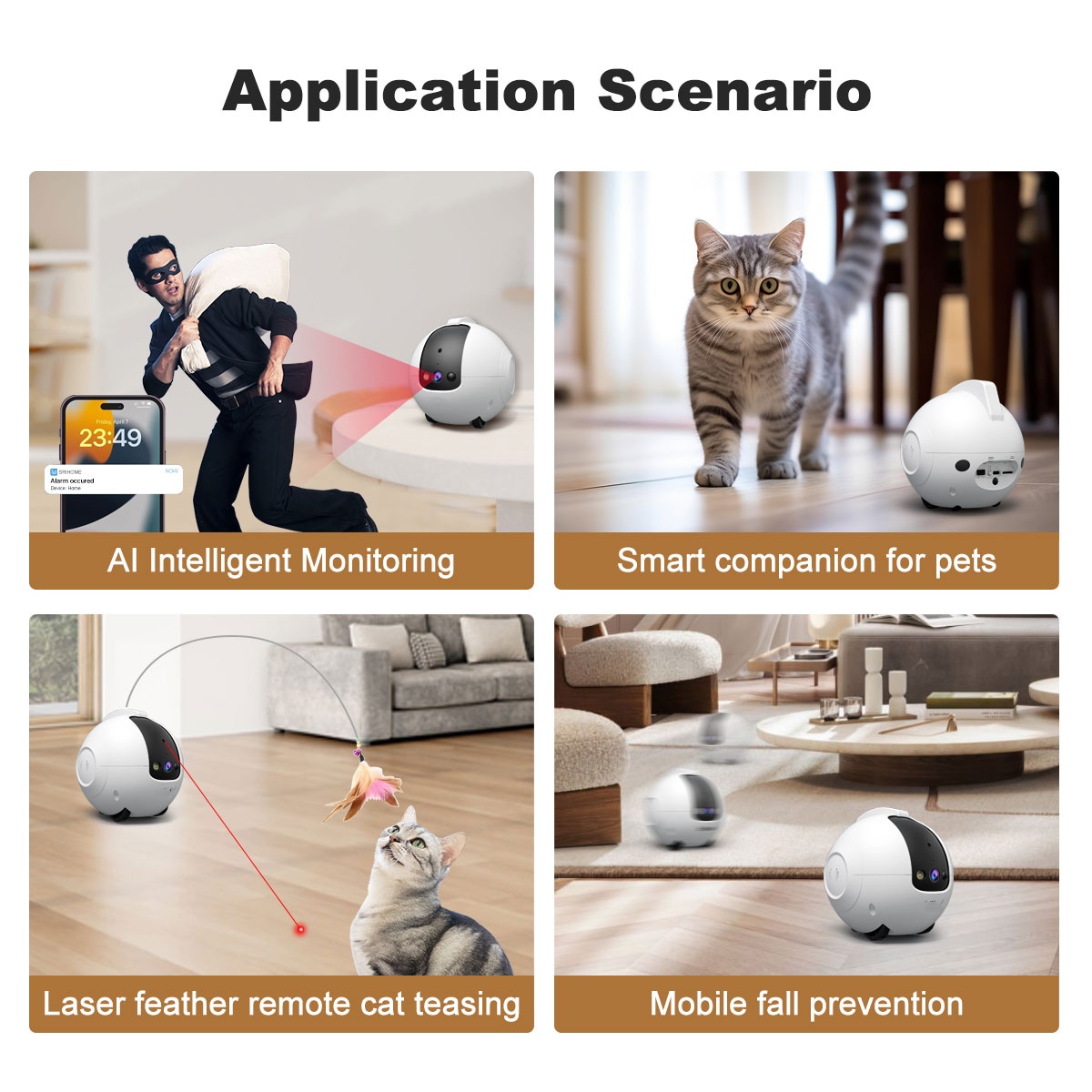 Pet Camera Robot 4MP Pet Compa - огляд і ціна Cat Toys