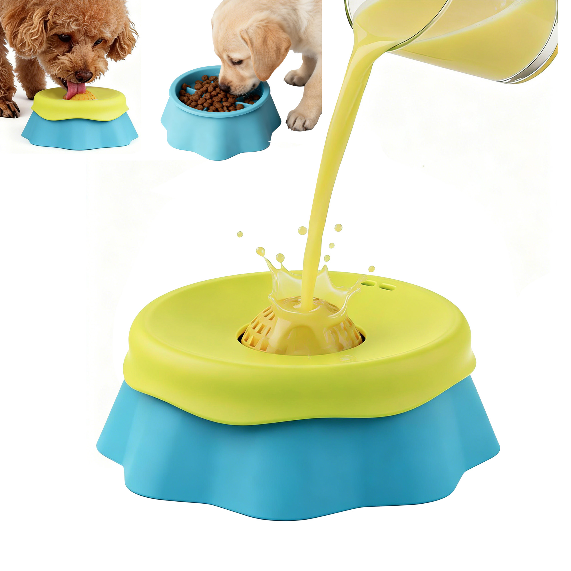 Dog Lick Bowl Slow Feeder Dog  - огляд і ціна Interactive Squeaky Plush Dog Toy