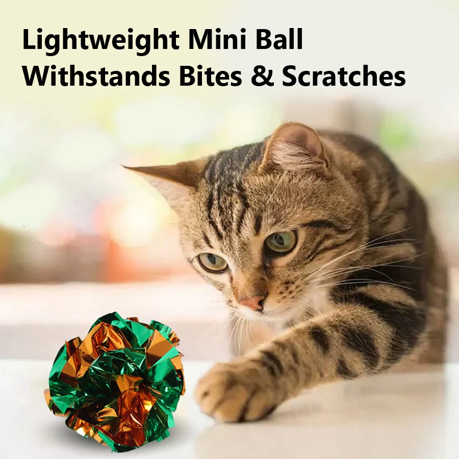 5/10Pcs Crinkle Ball Cat Toys  - огляд і ціна Laser Pointer Cat Toy Automatic